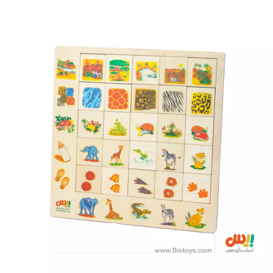 صورة پازل هوش ۲۵ قطعه (حیوانات)
