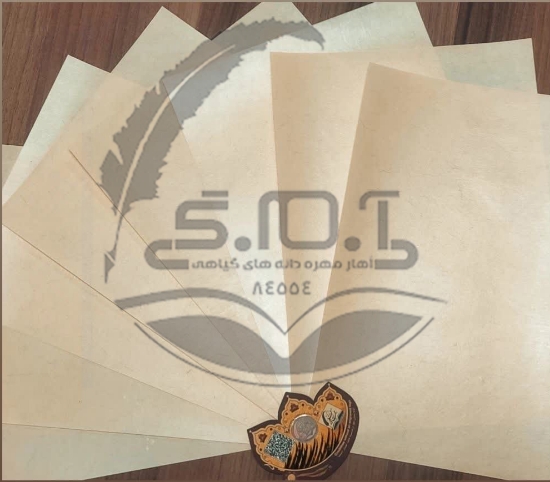 图片 بوم آماده روکشدار سلولزی (آهار) مخصوص تذهیب و طلاگذاری/ مینیاتور/ گل و مرغ - صنعتی - سایز 50 در 70 سانتی متر   