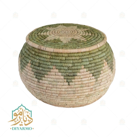 Изображение خمره حصیری جا برنجی- کد DM56